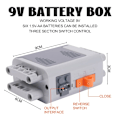 Miniatyrbilde 2 av 8: Technic Motorsett, 25 stk Power Feature-Kit Batteridrevet Fjernkontroll Mottakersett, Inneholder 1L/2M/1 Servomotorer 25 st