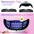 Miniatyrbilde 4 av 5: 280W UV LED neglelampe, rask negleherdende lamper for hjem og salong, 66 perler LED negle tørketrommel for gellakk med automatisk sensor/4 timerinnstilling, håndtak profesjonell neglekunst