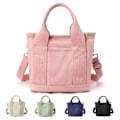 Miniatyrbilde 8 av 10: Canvas Tote Bag Rosa med flere lommer - spot salg Pink