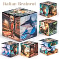 Italiensk Meme Rubiks Cube 3x3 Puslespil Hjernevrider Pædagogisk Legetøj[JUN] A