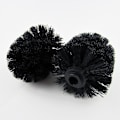 Miniatyrbillede 1 af 5: Toiletbørstehoved i 5-pak, løse toiletbørster 10mm gevind, udskiftningsbørstehoved diameter 8 cm, sort