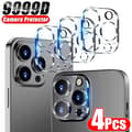 4-pack kameralinsskyddsglas kompatibelt med iPhone 11-16 Pro Max Plus[JUN] 4Pcs Lens Glass For iPhone 15Pro Max