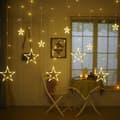LED Stjärnljusgardin - 12 stjärnor för juldekoration[JUN]