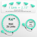 Miniatyrbillede 2 af 5: Vægtet hulahopring med 26 led (56 tommer) til vægttab for voksne, Infinity Hoop Plus Size, smart træningsudstyr til kvinder purple