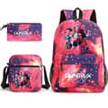 K-Pop Demon Hunters Ryggsäck, Pennfodral & Axelväska Set[JUN] Style A Starry Red