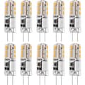 10-pack G4 LED-lampor 12V AC/DC, varmvit 3000K, dimbara [JUN]