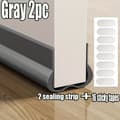 Snabbinstallerad tätningslist för dörr för vind- och insektskydd Grey 2pcs