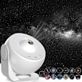 Miniatyrbillede 1 af 5: Stjernehimmelsprojektor planetarieprojektor stjernehimmelsprojektor galakseloftprojektor voksen 12 skiver 360° roterende natlampe White