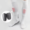 Miniatyrbilde 2 av 5: 1 par Mini Pro fotballs leggbeskyttere - unisex anti-skli fotballs leggbeskyttere - Profesjonell og nybegynnervennlig - for fotball og løping svart