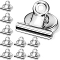 Miniatyrbillede 1 af 5: Magnetiske Clips 12 stk., Stærke Køleskabsmagnet Krog Clips Perfekt Magnetisk Clip Køkken Køleskab Fryser Ridsefast Magneter Whiteboard Magneter f