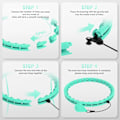 Miniatyrbilde 5 av 5: Viktvägd hulahop med 26 ledd (56 tum) for vekttap for voksne, Infinity Hoop Plus Size, smart treningsutstyr for kvinner blue