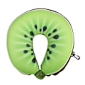 Miniatyrbild 1 av 3: U-formad nackkudde i memory foam med nanopartiklar i vattenmelon- och citrondesign