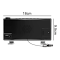 Miniatyrbillede 5 af 5: Digital vækkeur, projektionsvækkeure til soveværelse med 4 lysstyrker, USB-telefonoplader, 180° roterbar projektor