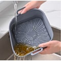 Pikkukuva 3 / 5: Taitettava neliömäinen Air Fryer -silikonimuotti 17,5 cm Harmaa