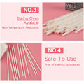 Miniatyrbilde 4 av 5: 100-pakke (vita) pinner for lollipops og cake pops, papirpinner