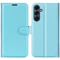Samsung Galaxy A17 5G-deksel med litchitekstur og flippstativ [JUN] Blå