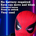 Miniatyrbilde 5 av 5: Hem Huvudbonader Cosplay Moving Eyes Mask Spider Man 1:1 Fjärrkontroll Elastic Mask
