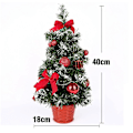 Miniatyrbilde 5 av 5: Liten Juletre med Lys, 40cm Forbelyst Juletre Batteridrevet for Jul Hjem Skole Kontordekorasjoner (FMY) Red