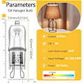Miniatyrbild 2 av 5: G9 Halogenlampor 60W, 230V, 10-pack 60W