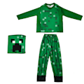 Miniatyrbild 3 av 7: Minecraft Pojk Creeper Pixel Dräkt, Halloween Kostym för Barn L