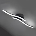 Miniatyrbillede 8 af 8: Moderne LED-loftlampe, 14W 1400LM, sort, akryl indendørs belysning, 6500K kold hvid, til soveværelse, stue