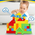 Miniatyrbild 7 av 10: Byggklossar för barn, 46 st toddler EVA bubbla byggklossar, stora mjuka byggklossar, stapelbara toddler byggklossar (slumpmässig färg) 46 Pieces