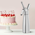 Miniatyrbild 2 av 6: 500 ml gräddsifon, gräddspruta, aluminium, med 3 dekorativa rostfria munstycken, 1 rengöringsborste 500ml