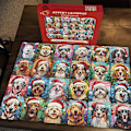 Miniatyrbilde 5 av 5: Hunde-puslespill Julekalender, Juleräknedagspuslespill for Hunder, Hundepuslespill Julekalender, God Jul Hundepuslespill Julekalender 1000 Brikker