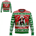 Miniatyrbild 2 av 5: Hans Gruber Fall Nakatomi Plaza Die Hard Ugly Christmas Sweater Present Jultomten Pullover Herr 3d 2XL