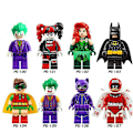 Miniatyrbilde 1 av 5: 8 stk/sett Superheltserie Actionfigurer Byggeklosser Klovn Batman Harley Quinn Montering Minifigurer Samlemodell Leker Barn Fans Gave