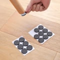 Miniatyrbillede 3 af 4: 24 stk. skridsikre gummipuder, selvklæbende gummifødder til møbelbeskyttelse, sort, 4,6 cm