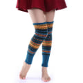 Pikkukuva 1 / 5: Benvärmare Virkade Leggings Vinter Fair Knähöga stickade strump Pore blue