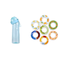 Miniatyrbilde 1 av 3: Air Water Up Flaske, 650ml Frostet Blå med 7 Duftkapsler (Camping/Sport) Frosted blue