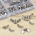 Miniatyrbillede 4 af 5: Vingmøtrikker, 100 stk rustfrit stål metrisk gevind M3 M4 M5 M6 M8 M10 M12 Butterfly Wing Nuts Sortimentssæt til gør-det-selv-værktøj
