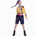 Rumi Style Demon Hunter K-Pop Kostume | 2-i-1 3-delt Sæt [JUN] Rumi 2-style 3-piece set 160cm