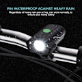 Miniatyrbillede 2 af 4: 1000 Lumen USB Genopladeligt Sæt, 3 LED Cykelforlygter Super Lys Forlygter Ipx5 Vandafvisende Cykelsafetylommelygte 360 Rotation 3-switch