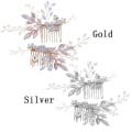 Miniatyrbild 2 av 10: 2ST/ Set Pärlhårklämmor Brudhårkam GULD gold