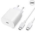 25W USB-C Laddare med 1M Kabel för Samsung Galaxy A36 A56 A32 4G/5G[JUN] Vit