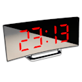Miniatyrbild 1 av 5: 7 tums digital väckarklocka Böjd dimbar LED elektronisk siffra RÖD RED one size
