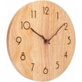 Miniatyrbild 3 av 4: Väggklocka i massivt trä 35 cm, tyst urverk, tickar inte, modern minimalistisk design för vardagsrum, sovrum, kök [JUN]