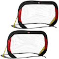Miniatyrbillede 1 af 10: Fodboldmål Sæt Med 2 Fodboldnet Minimål Foldbare Til Haven Eller Parken Til Børn Og Voksne Stål Polyester Sort 186 X 90 X 89 Cm 1800