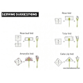 Miniatyrbillede 6 af 6: 4 stk. Servietholder Blomst blomstret Bloom Servietopsamler style1