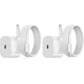 2-pakning iPhone hurtigladeradapter + USB-C 20W, hvit 2-pack Samsung (20w White)