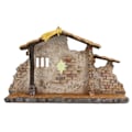 Miniatyrbillede 2 af 8: Julekrybbe Fine Livagtige Detaljer Julekrybbe Shelter Statue til Ferie Skrivebordsdekoration Gaver