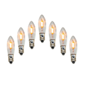 Miniatyrbild 1 av 6: 7st LED-lampor med glödtråd för adventsljusstakar E10 universal