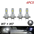 Pikkukuva 2 / 4: 4 kpl Mini H7 + H7 Combo LED-ajovalopolttimot Lähivalo Kaukovalo