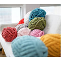 Miniatyrbillede 4 af 4: Tykt Strikket Chenillegarn til Håndlavede Tæpper, Supersoft Stort Jumbo Tæppegarn Olive Green