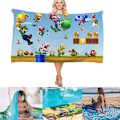 Miniatyrbild 1 av 5: En bit (75*150cm) Strandhandduk Super Mario Bros 3D-tryck för