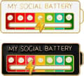 Min Sociala Batterinål - 7 Dagars Humörspårare Brosch