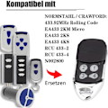 Miniatyrbillede 2 af 5: Normstahl Crawford EA433 2KS/4KS Håndholdt Sender - 2-pak - 433,92 MHz Rullende Kode Fjernbetjening